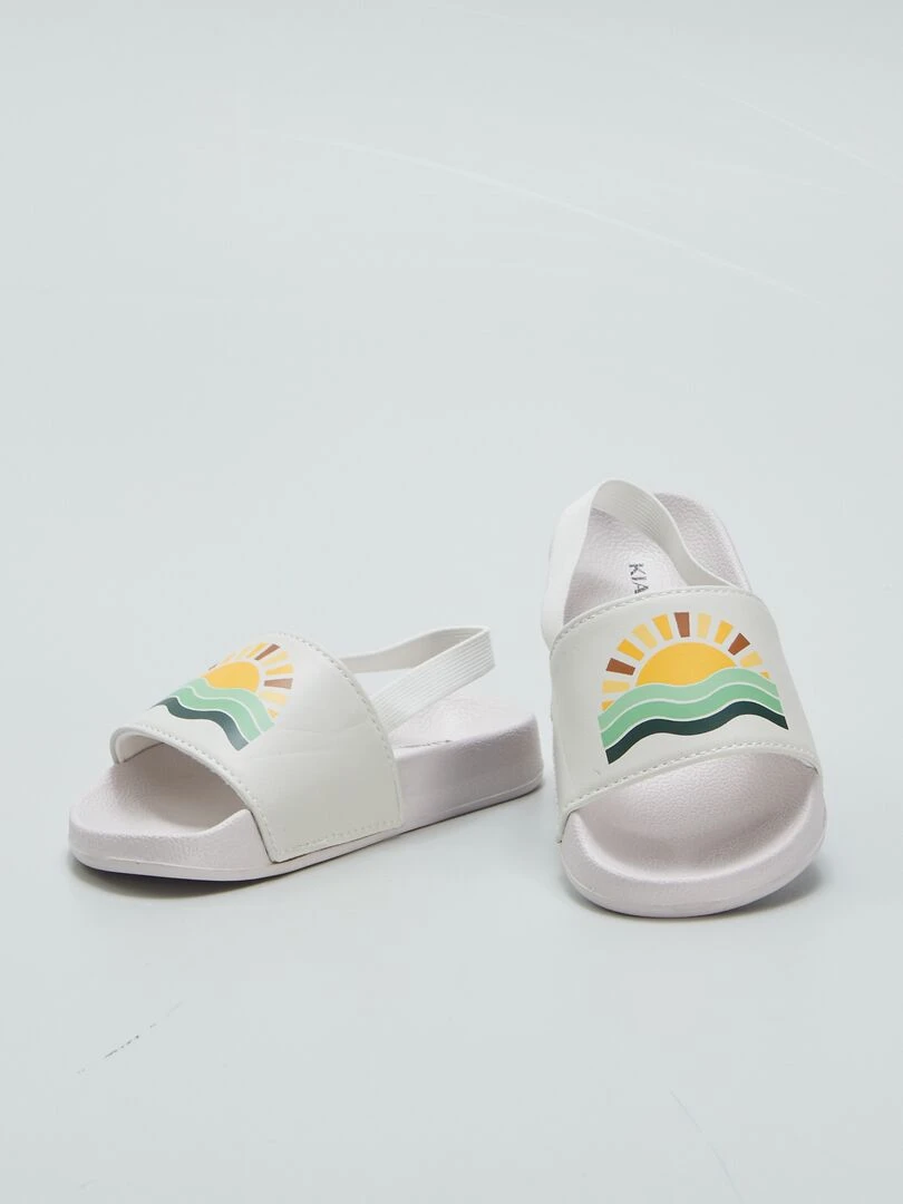 Mules de piscine élastiquées   Beige