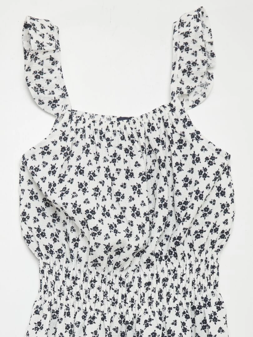 Robe légère imprimée Noir/blanc