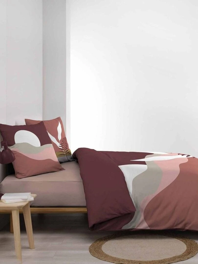 Housse de couette + taie(s) Canyon coton 42 fils Rouge