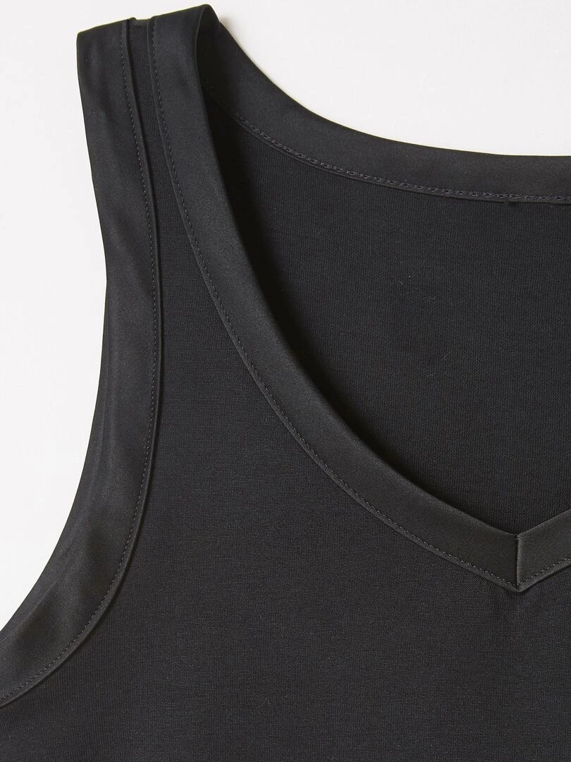 Débardeur biais satin en coton pima   Damart   Noir