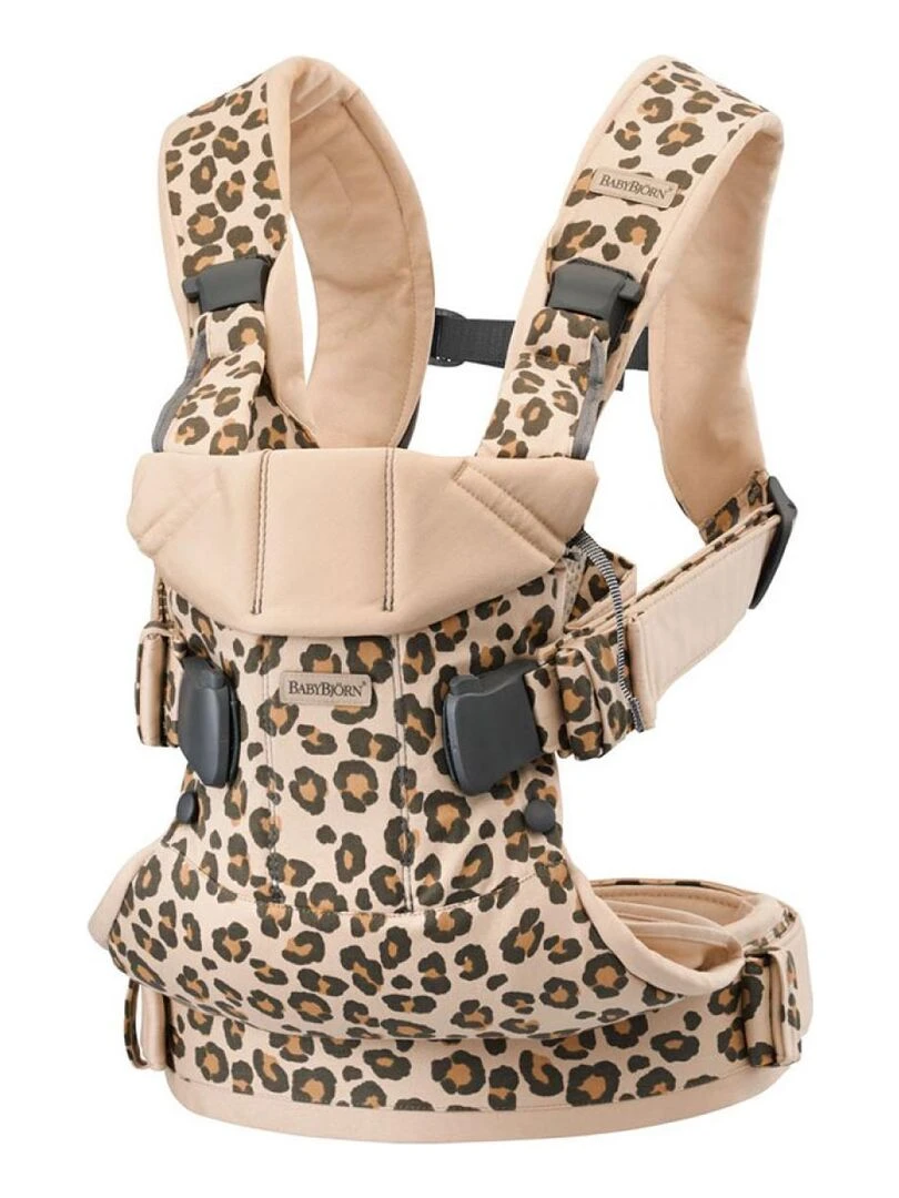 Porte bébé One Beige/Léopard en coton mélangé Beige