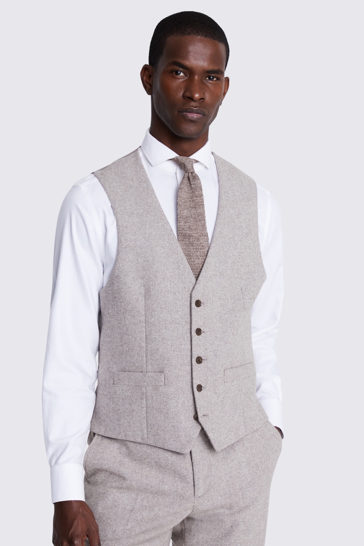 Regular Fit Taupe Twill Jacket   Buy Online at Moss