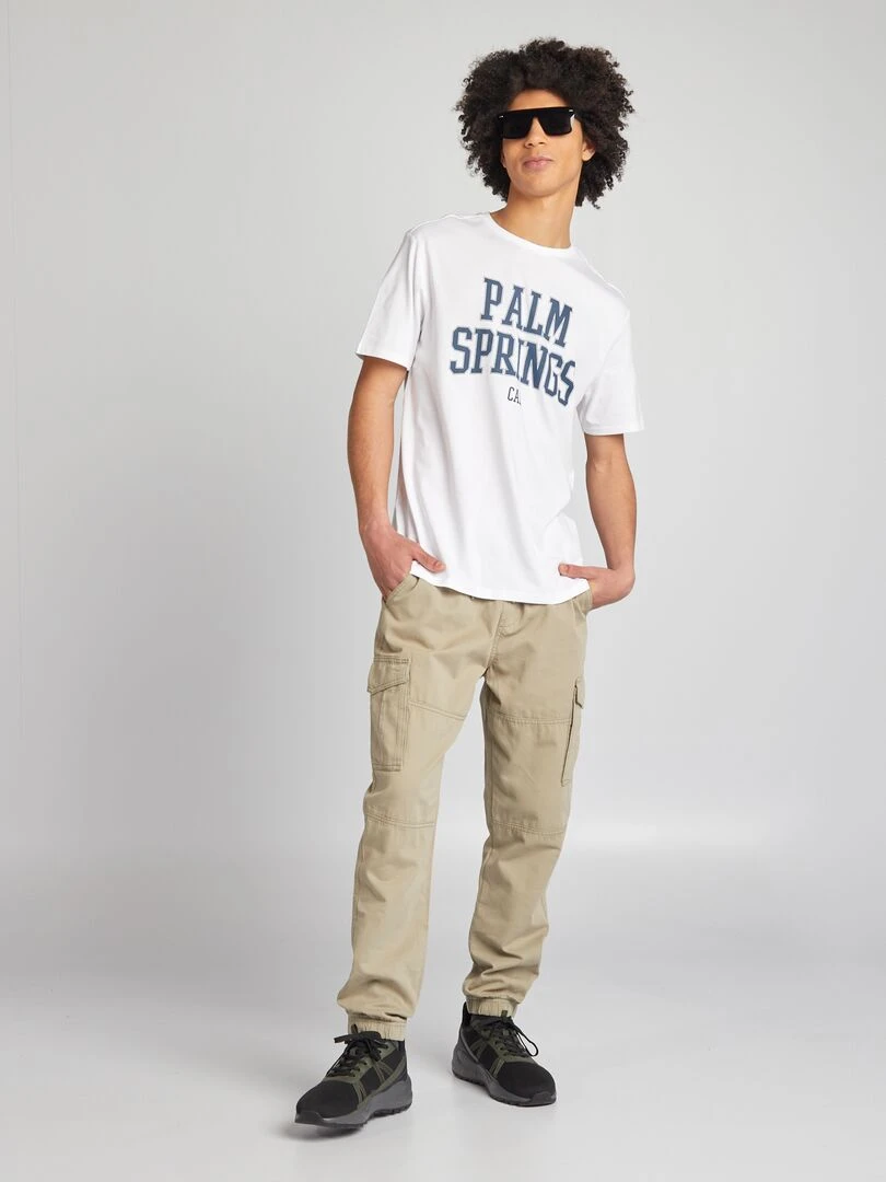 Short en molleton avec poches zippées   Noir