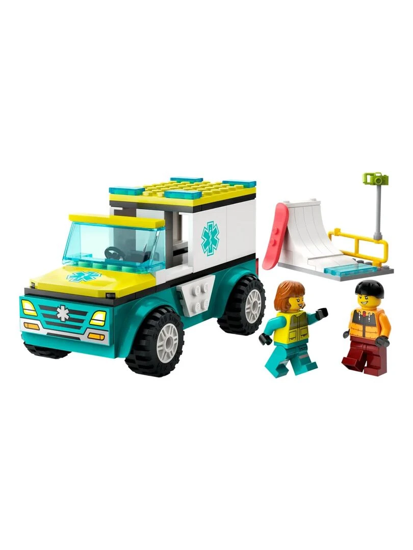 L'ambulance de secours et le snowboardeur   N/A