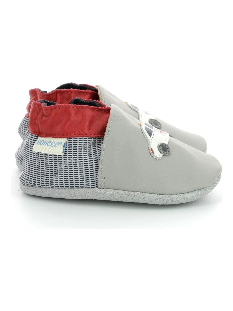 Chaussons Cuir Heroes Car Gris