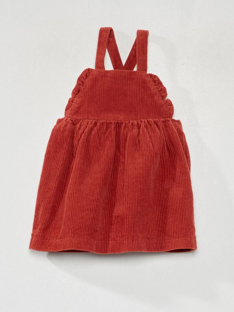 Robe en velours côtelé Rouge