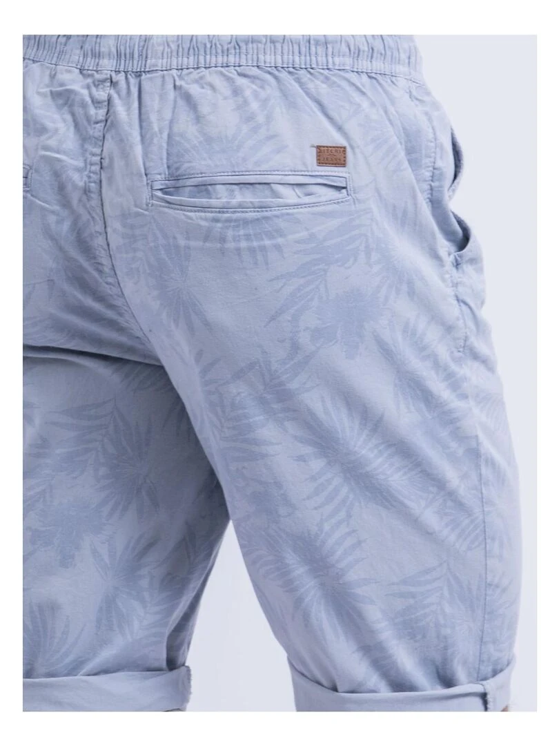 Bermuda chino motifs BOSTANO Bleu ciel