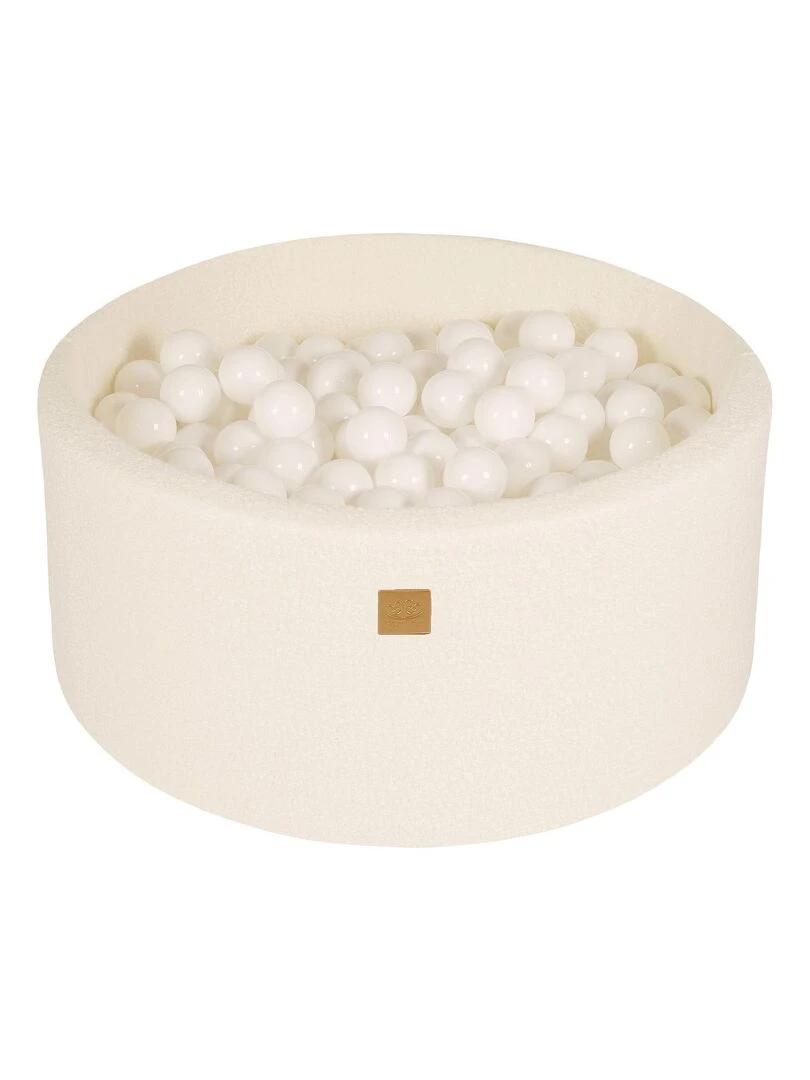 MeowBaby® Boucle Blanc Piscine à Balles Ronde 90x40cm balles: Blanc Blanc cassé