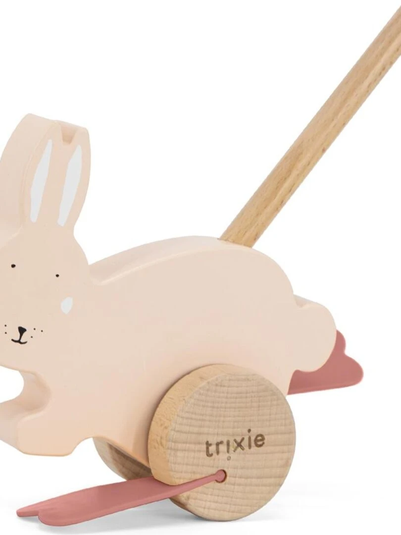 Jouet à pousser en bois Mrs. Rabbit Trixie Rose
