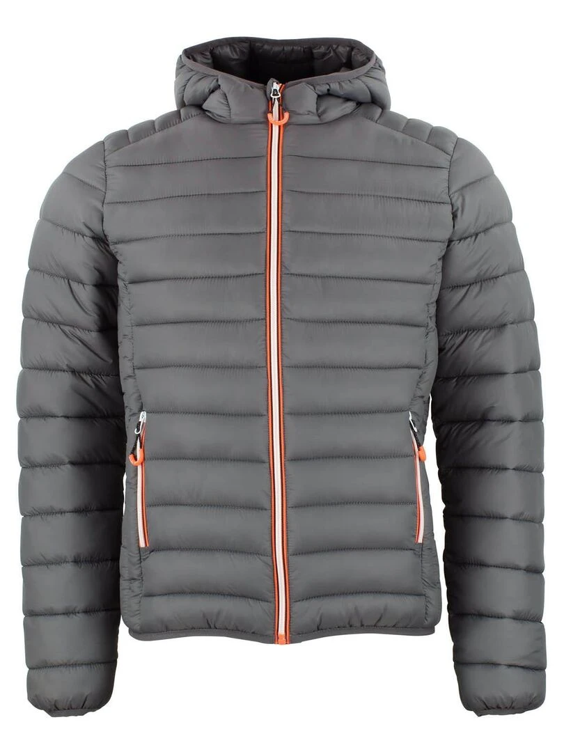 Doudoune fine à capuche homme CAEN PEAK MOUNTAIN Gris