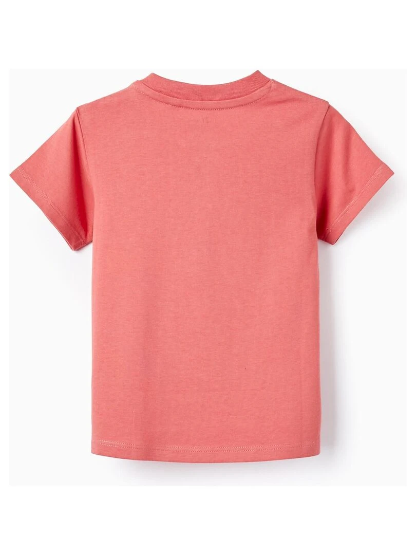 T Shirt De Coton Pour Bébé Garçon 'Maracas' manches courtes Rose