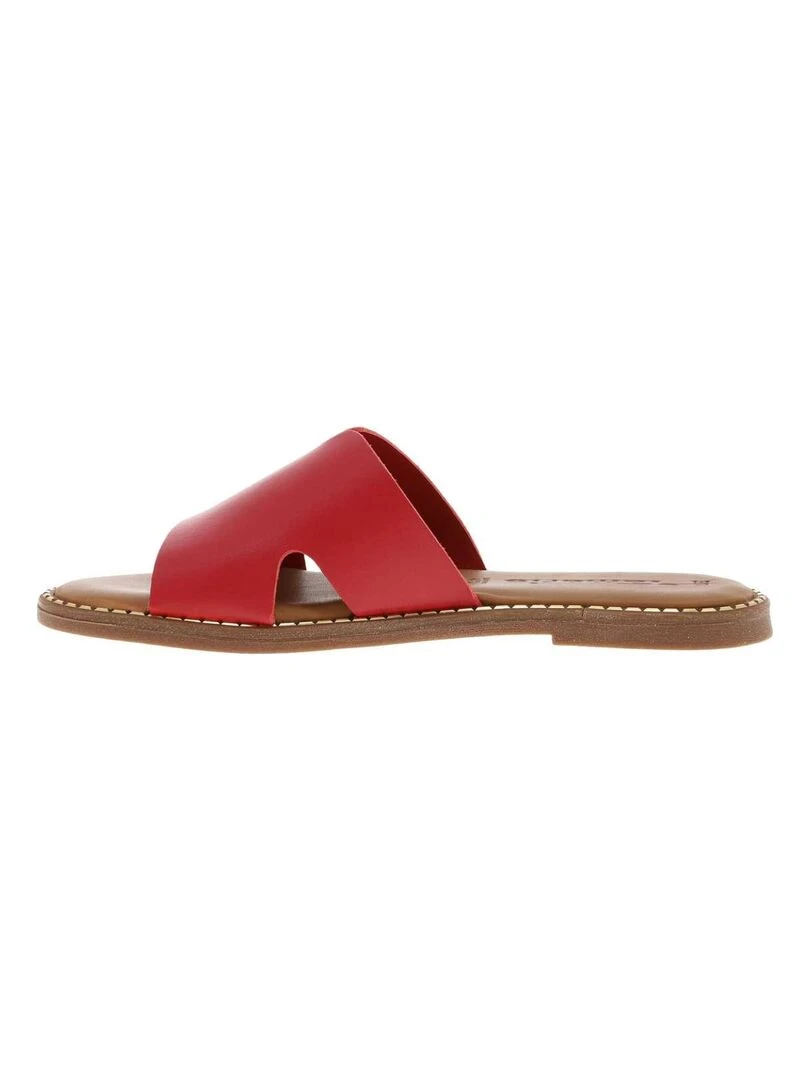 TAMARIS   Mules cuir   Rouge