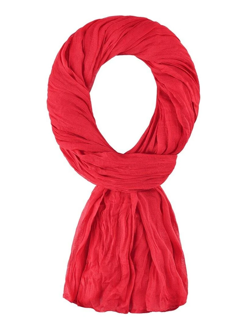 Chèche coton Uni Rouge clair