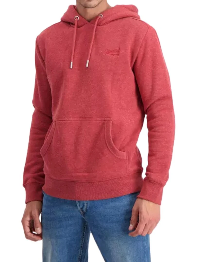 Sweat à Capuche Superdry Essential Logo Rouge
