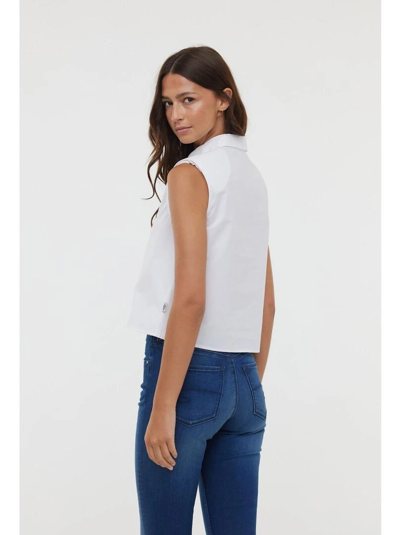 Lee Cooper   Chemise sans manches coton comfort DELICE S   Blanc