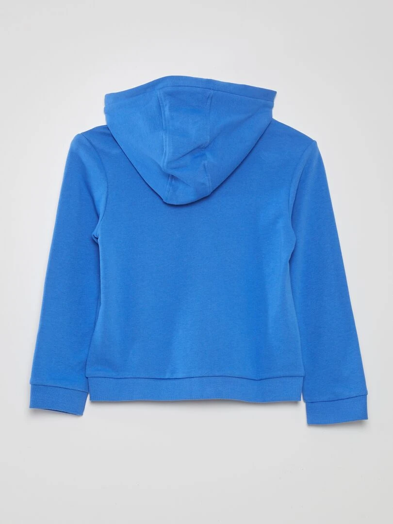 Sweat en molleton zippé Bleu