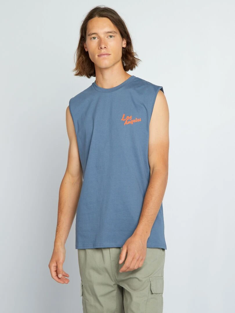 Débardeur large 'Los Angeles' Bleu