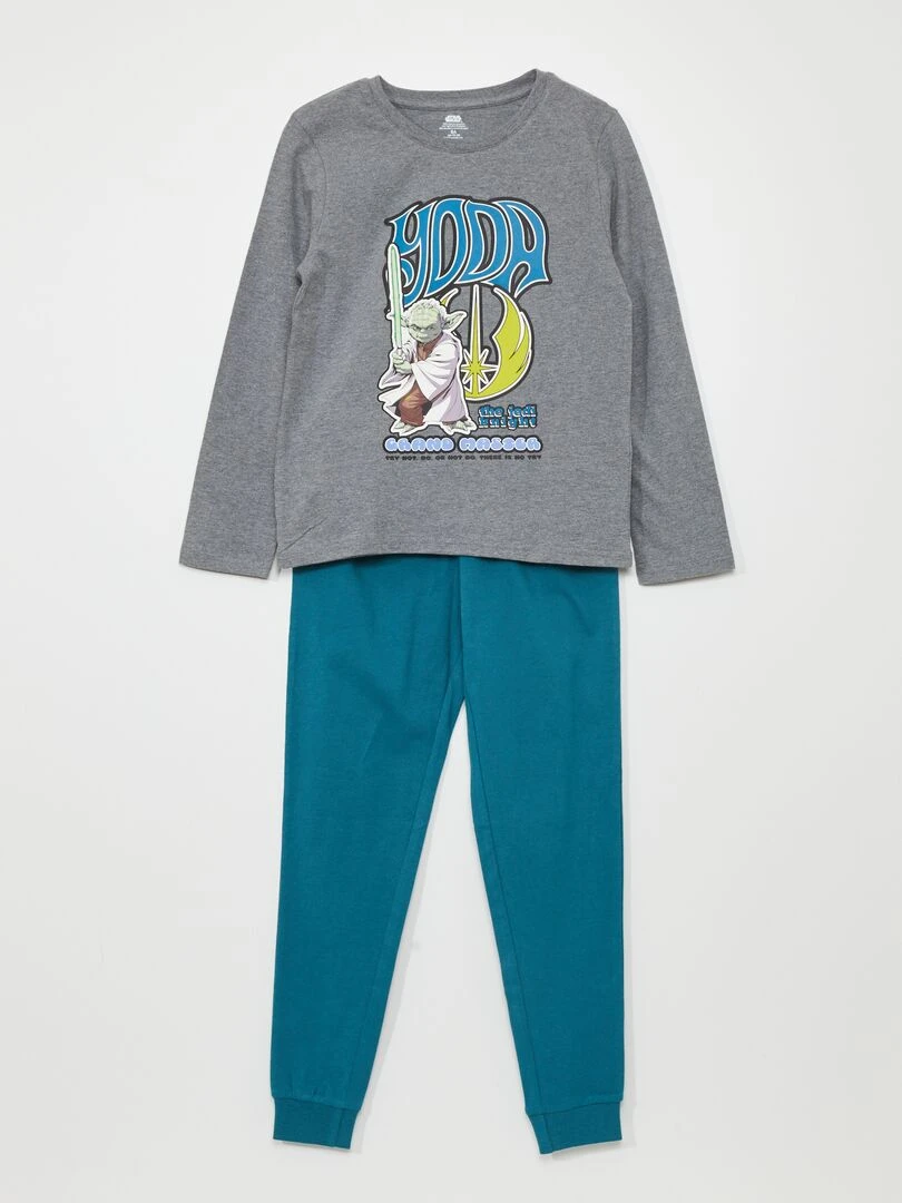 Ensemble pyjama 'Yoda' 'Star Wars' 2 pièces Gris