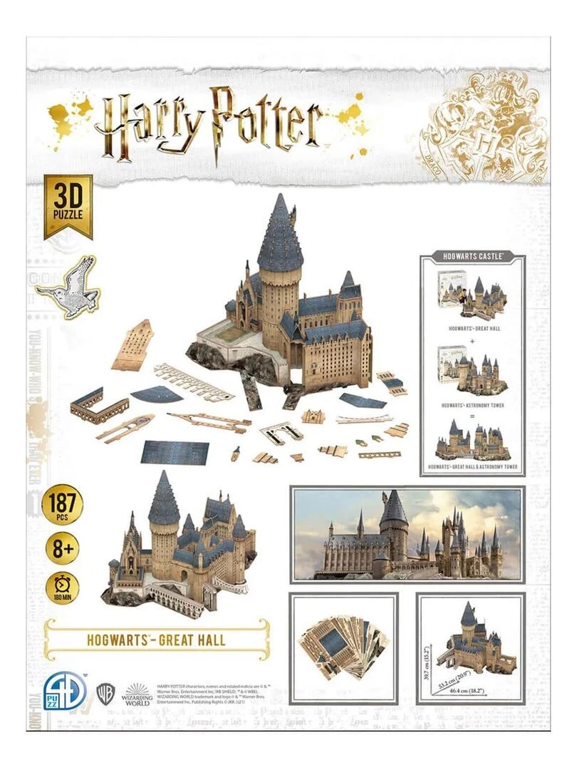 Puzzle 3D 187 pièces Harry Potter :  La Grande Salle   N/A