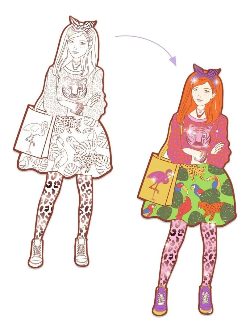 Dessins à colorier : Demoiselles Nina N/A