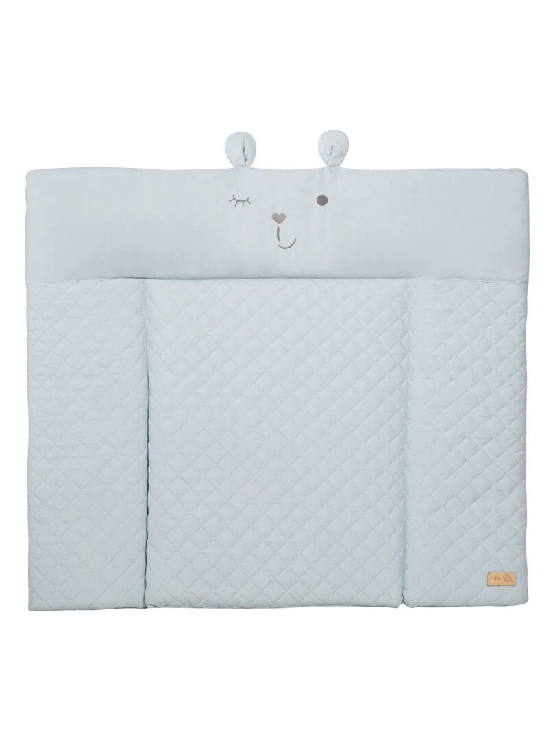 ROBA Matelas À Langer "roba Style" Avec Visage D'ours 85x75 Bleu Clair Bleu clair