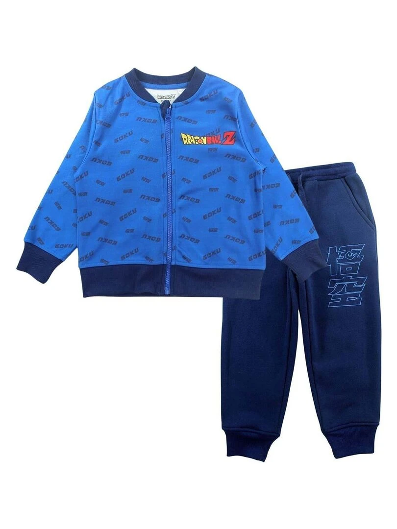 Dragon Ball Z Ensemble Veste pantalon garçon Imprimé Dragon Ball Bleu