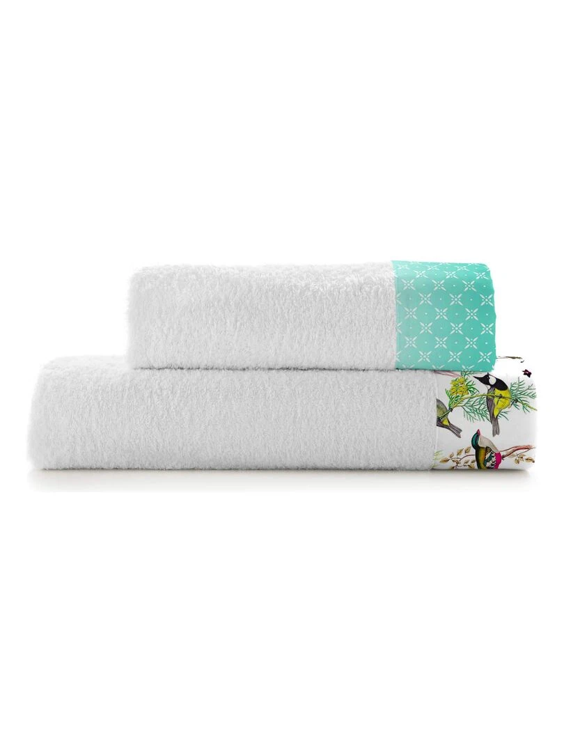 Lot de serviettes Birds of paradise "Happyfriday" Blanc