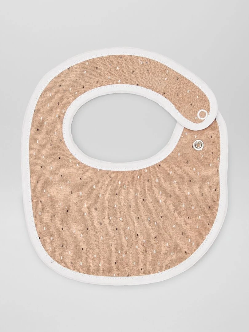 Lot de 5 bavoirs en éponge   Beige