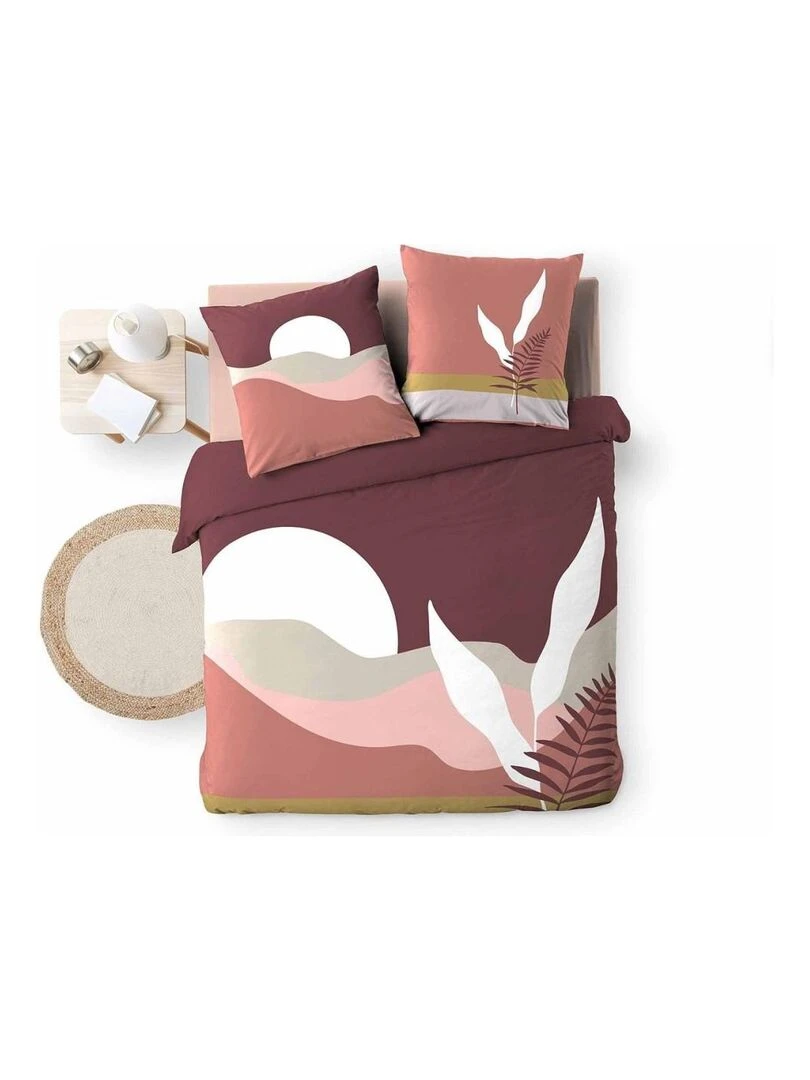 Housse de couette  + taie(s) Canyon coton 42 fils   Rouge