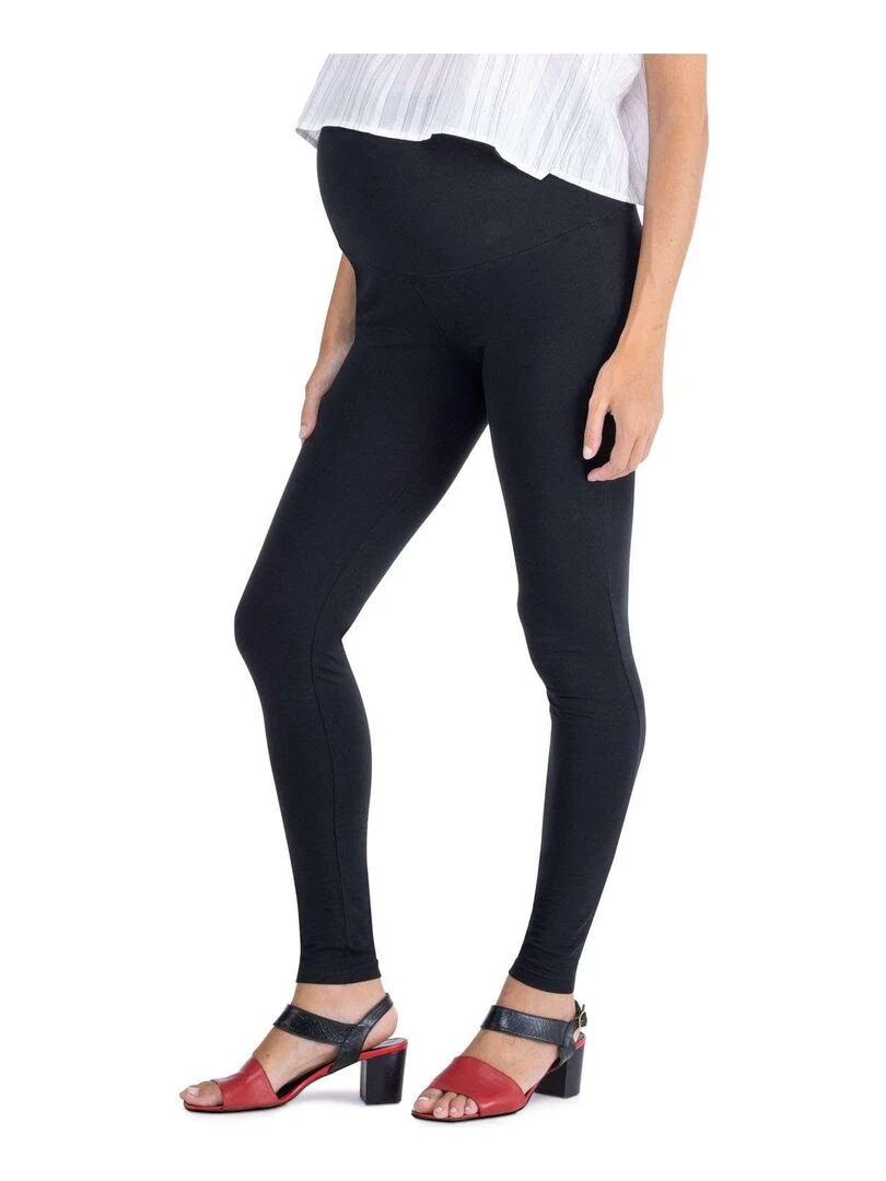 Legging de maternité d'hiver rembourré en coton   Noir   Noir