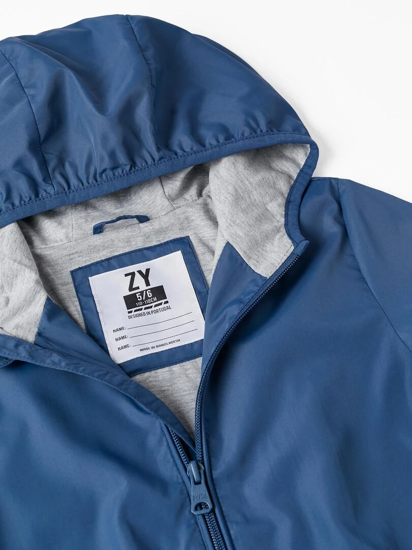 Manteau Coupe Vent avec Capuche pour Garçon  NATURE TAKEOVER   Bleu foncé