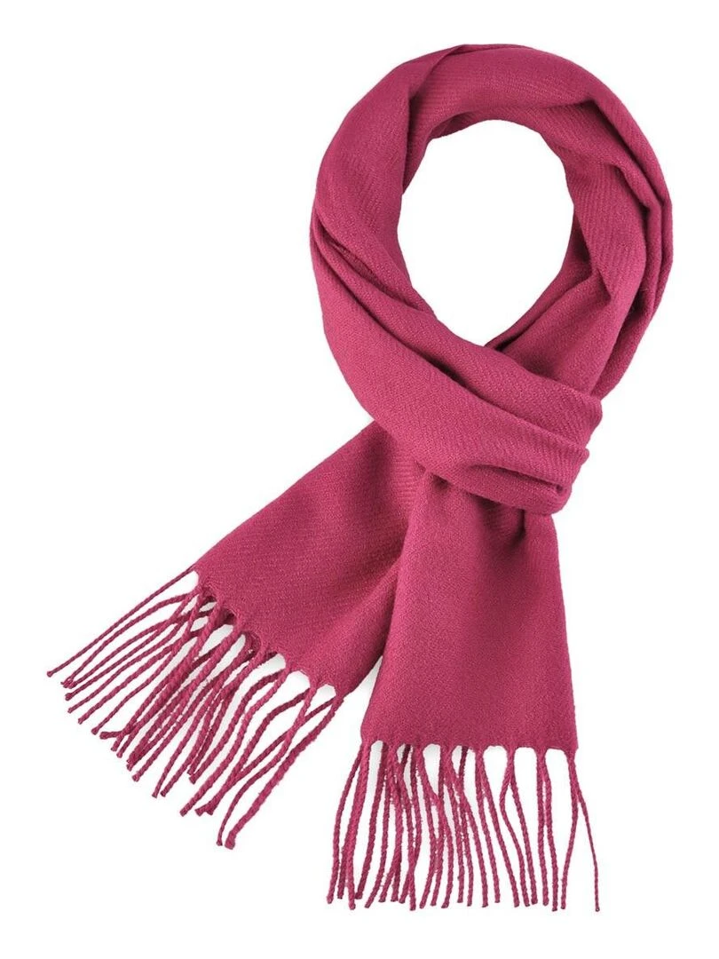 Echarpe Fely   Fabriqué en France   Rose framboise