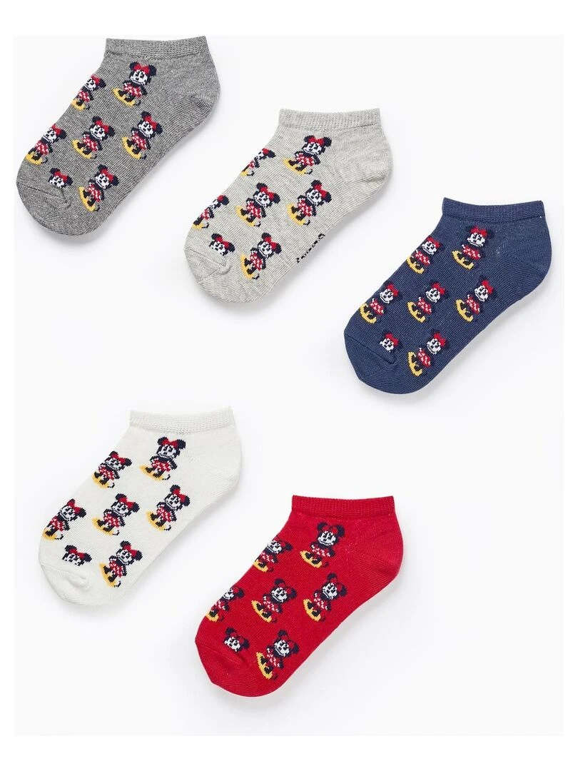Pack 5 Paires de Chaussettes Courtes pour Fille 'Minnie' MINNIE Multicolore