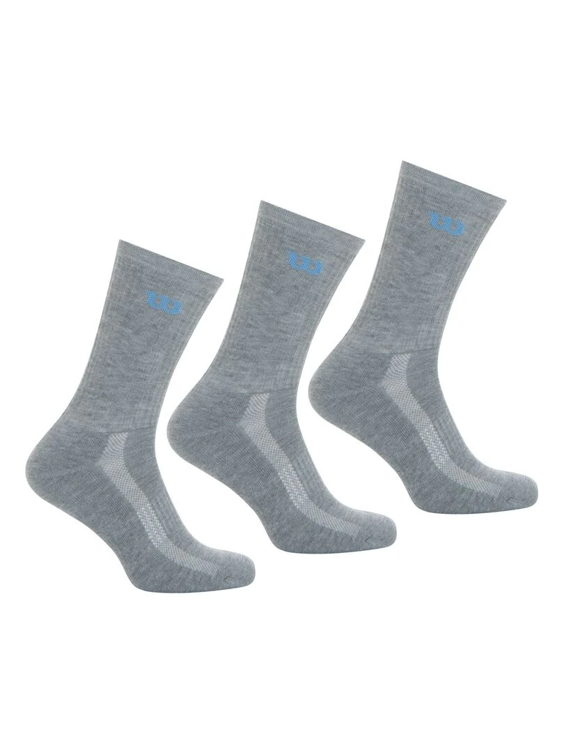 LOT DE 3 PAIRES DE CHAUSSETTES WILSON GRIS Gris