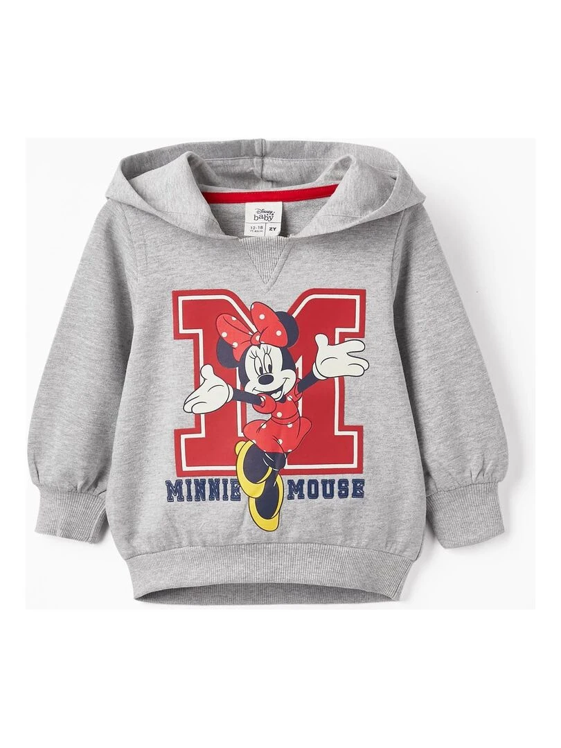 Sweat à Capuche Bébé Fille 'Minnie' MINNIE Gris