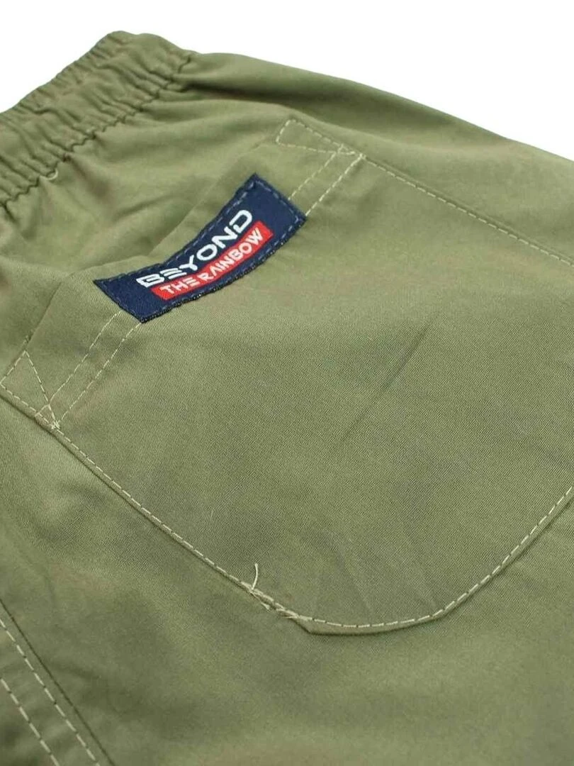 Nasa   Short De Bain garçon imprimé logo   Kaki