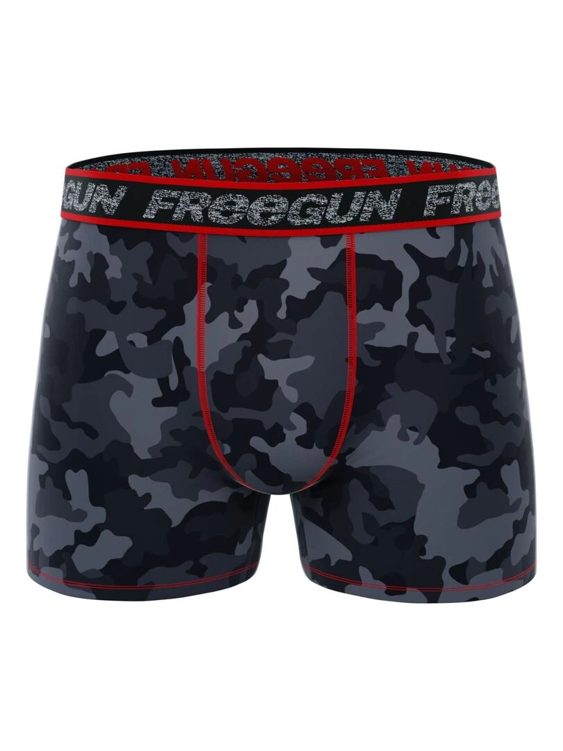 Lot de 4 boxers homme dynamique Freegun   Gris