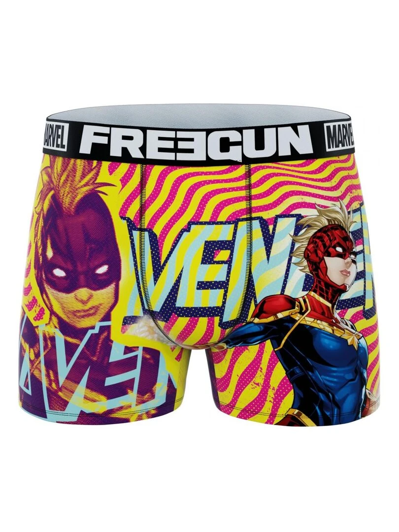 Lot de 4 boxers homme Marvel Freegun   Bleu turquoise