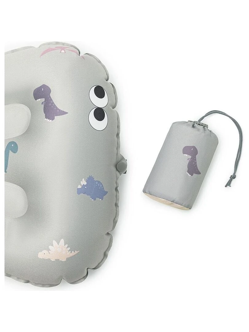 Coussin de chaise enfant gonflable DINO   Gris Blanc Noir
