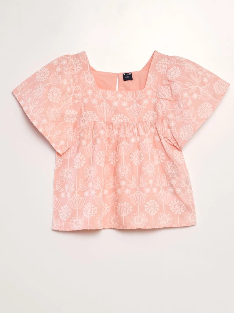 Blouse avec broderie Rose