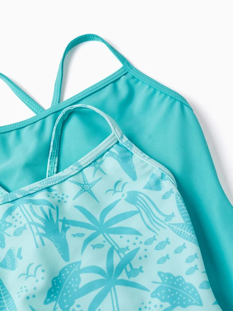 2 Maillots de Bain pour Bébé Fille 'Coraux Marins'   Vert clair