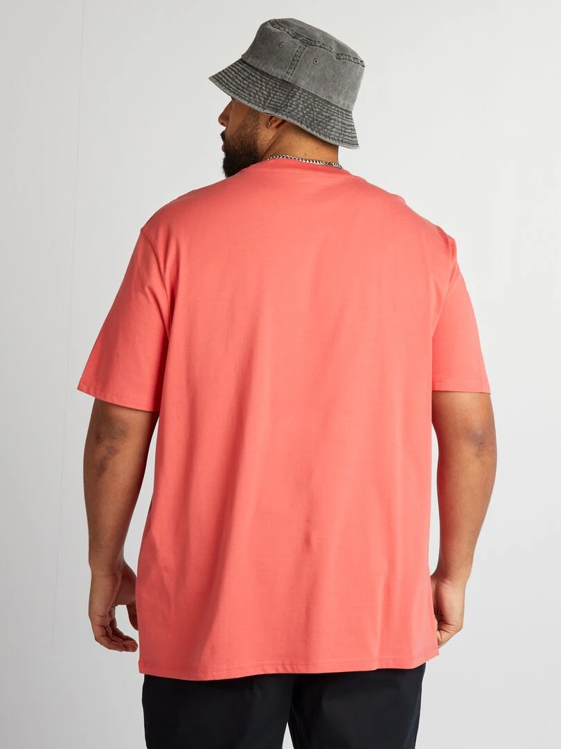T shirt en jersey uni   Orange vif