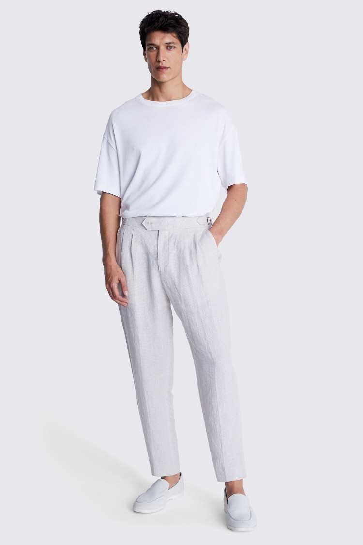 Slim Fit Khaki Donegal Trousers   Buy Online at Moss