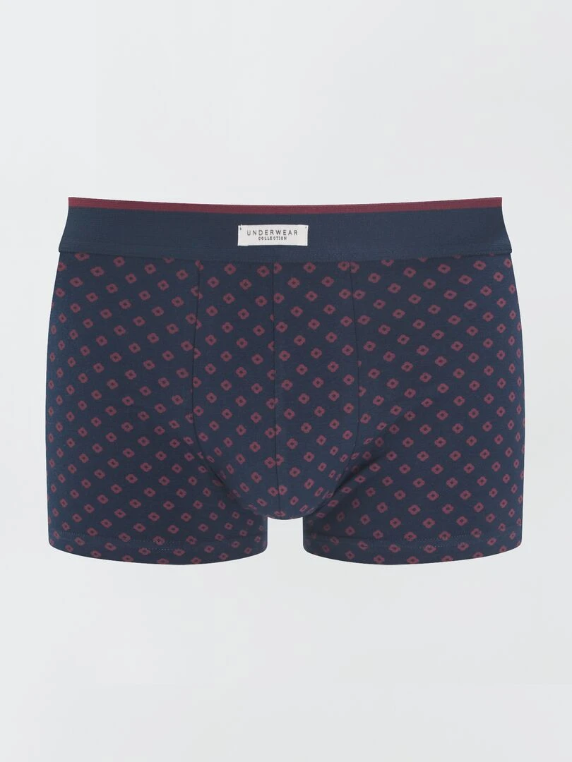Lot 3 boxers stretch Bleu/rouge