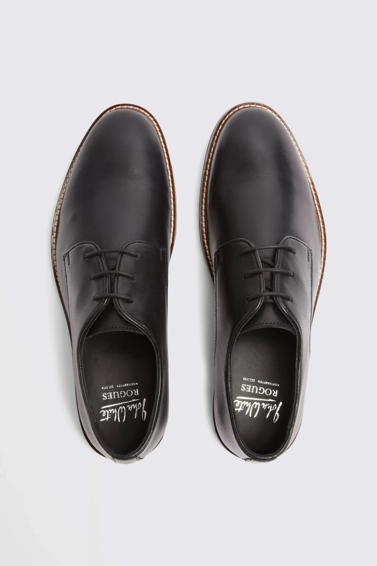 John White Carter Rogue Black Plain Derby Shoes Buy Online at Moss
