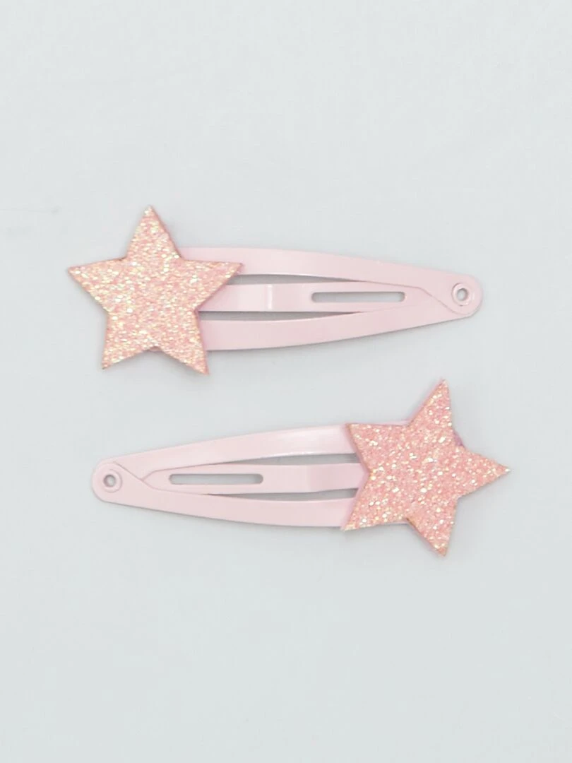 Lot de 6 pinces à cheveux   ROSE