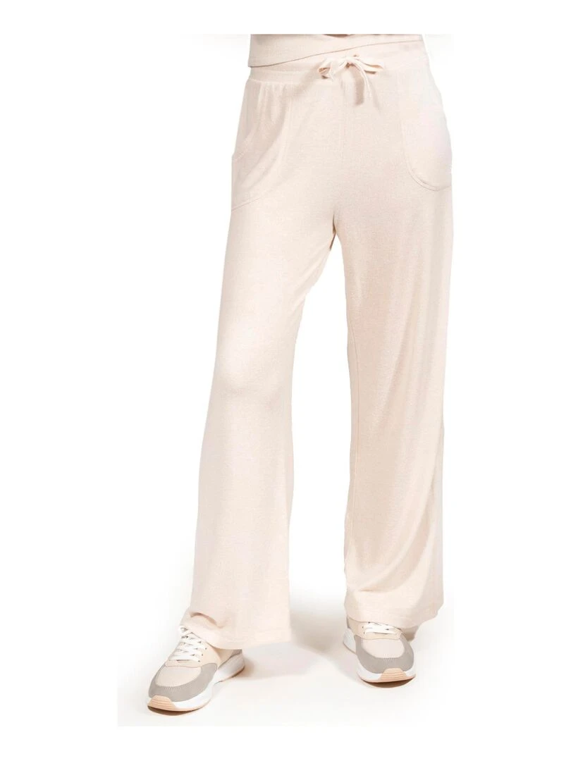 Pantalon large Femme Beige Beige