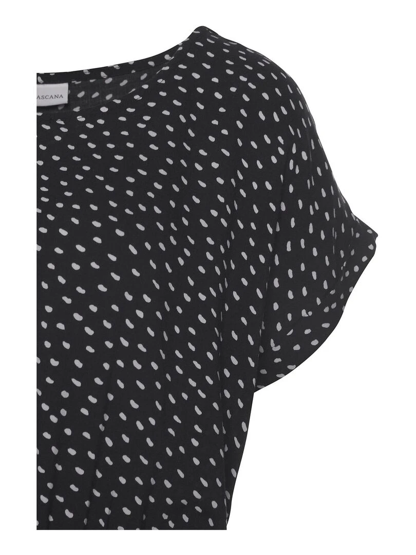 Robe estivale manches courtes Black And White   Noir