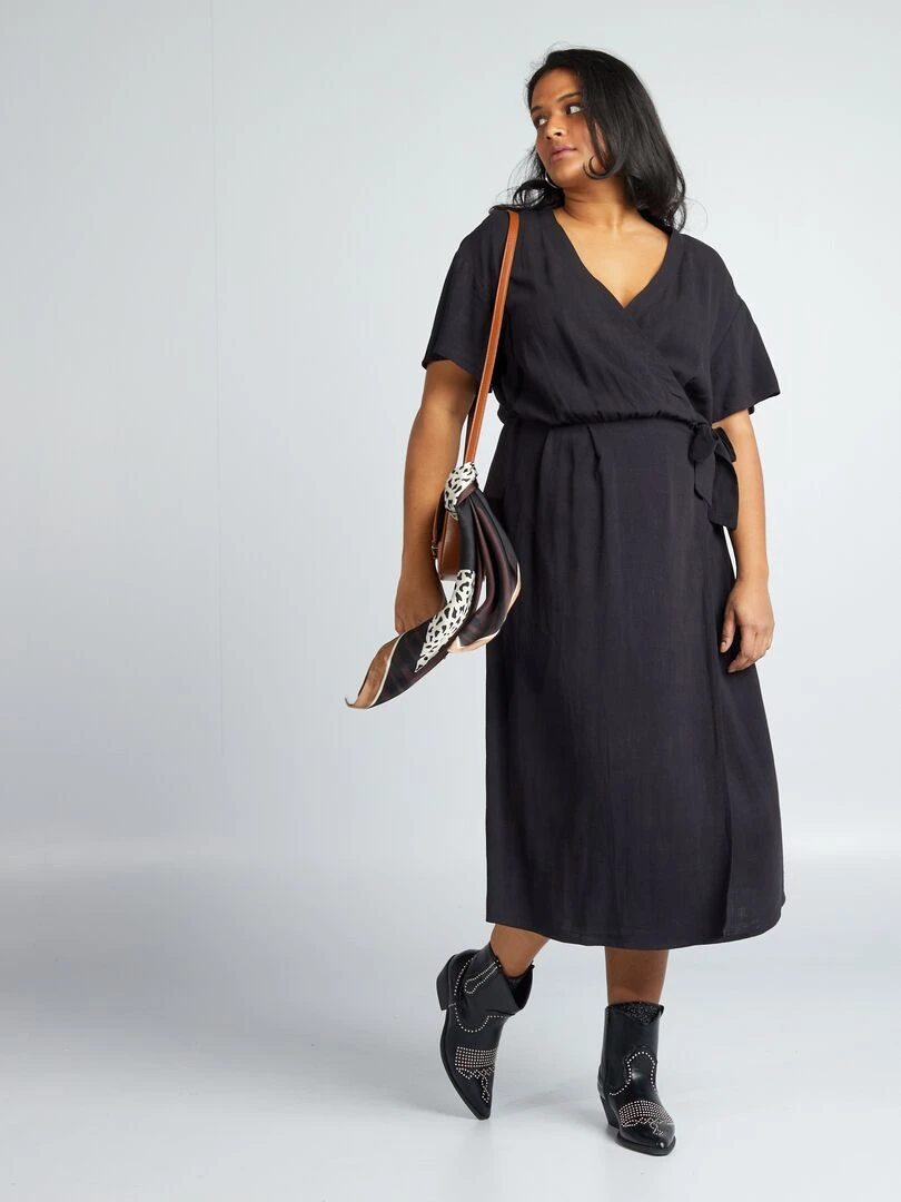 Robe coupe portefeuille noir