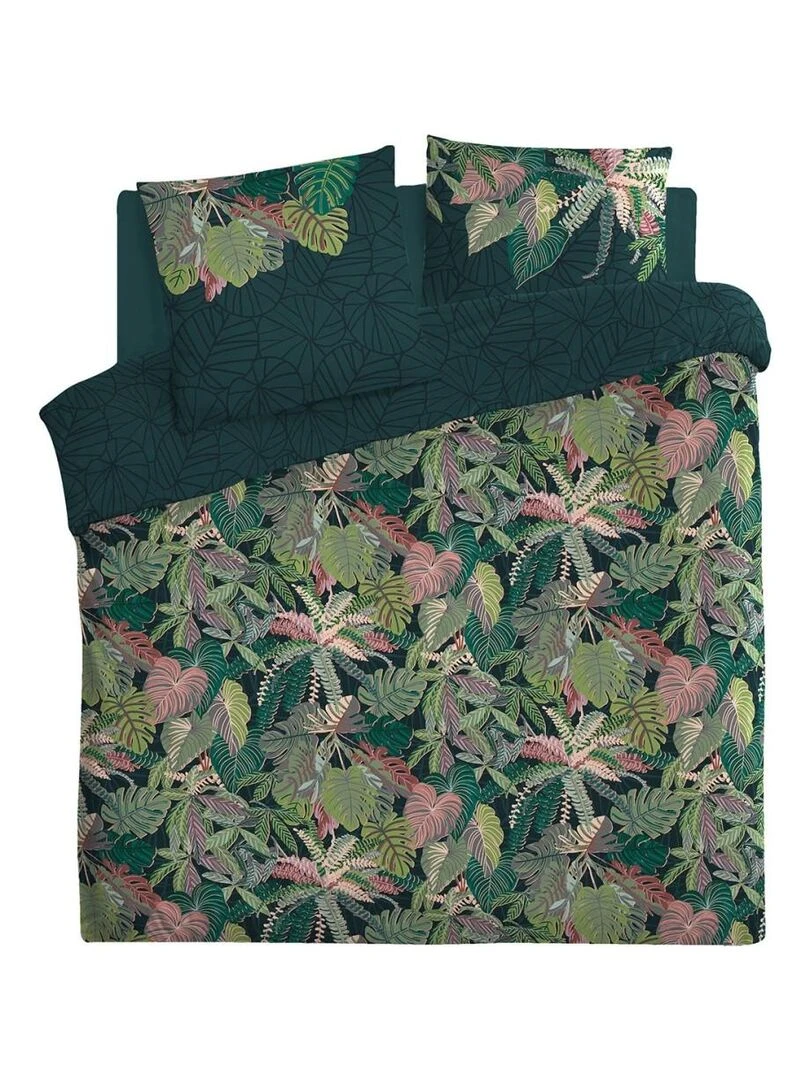 Housse de couette Eden + taie(s) 100% coton 57 fils Vert
